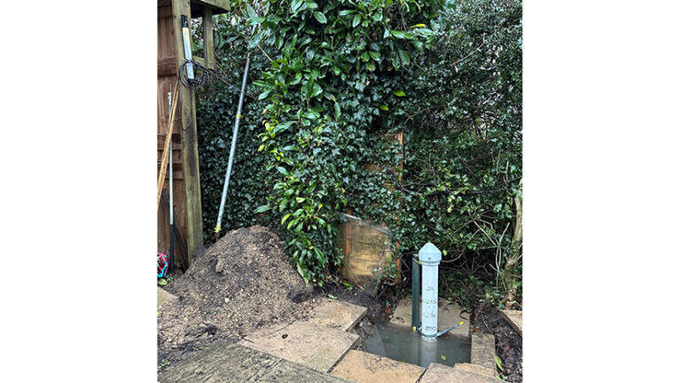 Flood risk proven by groundwater monitor
