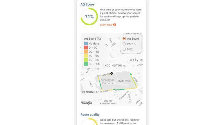 The first personalised air quality tracking app