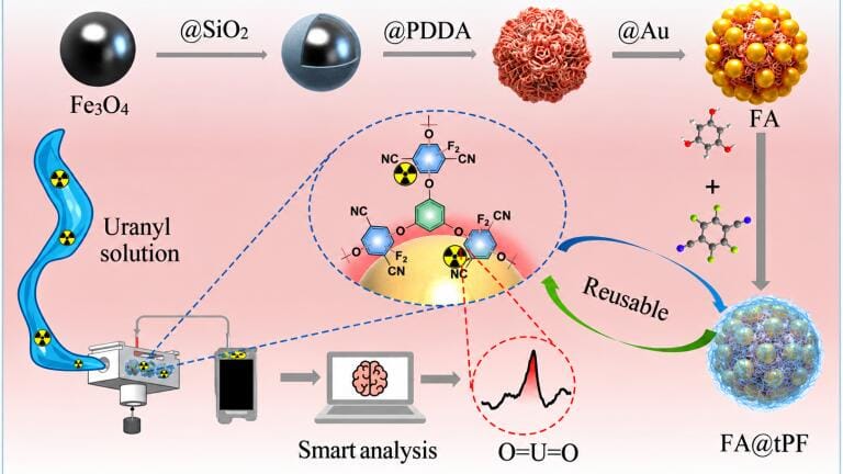 Reusable magnetic Raman sensor detects trace uranium in water