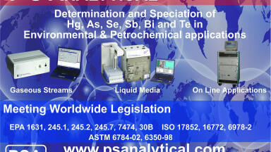 Monitoring Mercury Levels in the Environment Utilising Both Laboratory and Process Instrumentation  