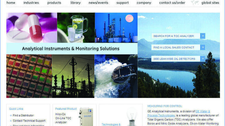 GE Analytical Instruments Launches New Web Site